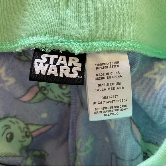 STAR WARS The Mandalorian Fleece Pajama Pants NWT Women's Medium Purple Cozy - Picture 8 of 10